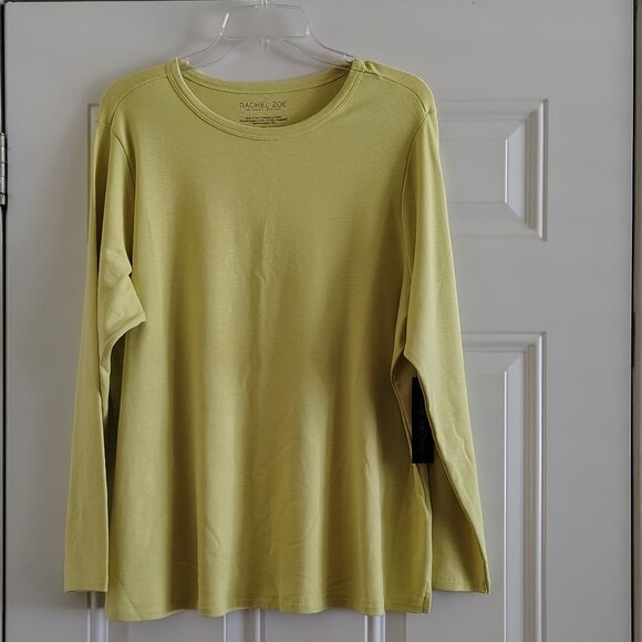 Rachel Zoe Women's Long-Sleeve T-Shirt in Yellow, Size 2X - Picture 9 of 12